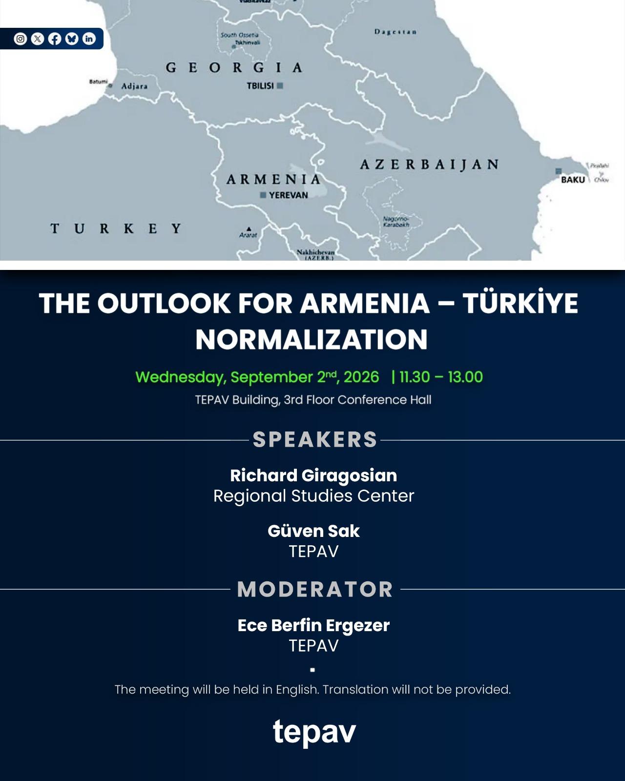 “The Outlook for Armenia – Türkiye Normalization”
