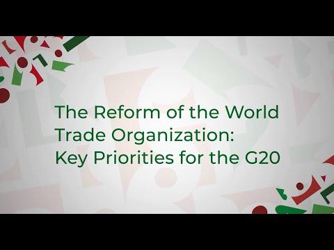 The Reform of the World Trade Organization: Key Priorities for the G20