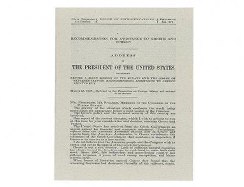 Joshua W. Walker / The Spirit of the Truman Doctrine: 65 Years of Strategic Partnership between  the United States and Turkey