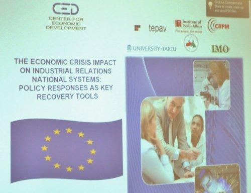 Six countries presented their final reports on the impact of the economic crisis on the industrial relations system