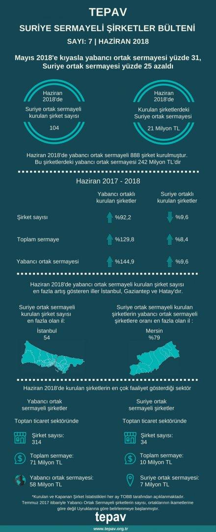 TEPAV Suriye Sermayeli Şirketler Bülteni - Haziran 2018