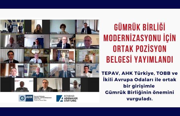 Gümrük Birliği Modernizasyonu için ortak pozisyon belgesi yayımlandı